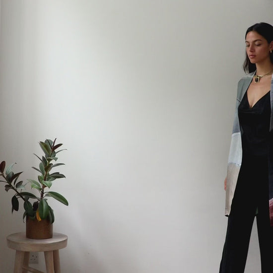 Blue Nude ~ Slow Fashion Brand - Condesa Printed Silk Kimono