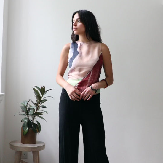 Blue Nude ~ Slow Fashion Brand - Privada Printed Sleeveless Top