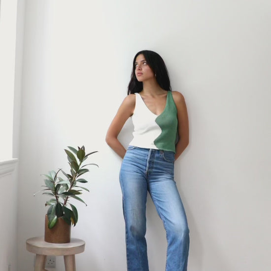 Blue Nude ~ Slow Fashion Brand - Agave Sleeveless Knit Top