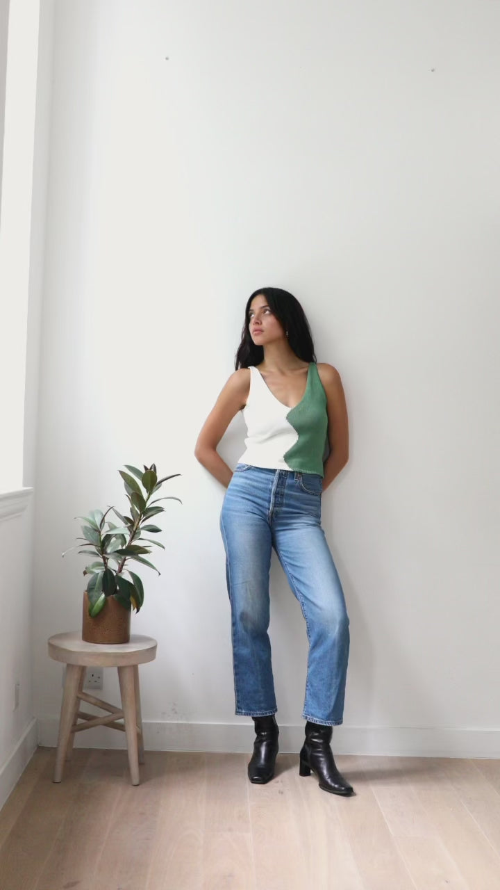 Blue Nude ~ Slow Fashion Brand - Agave Sleeveless Knit Top