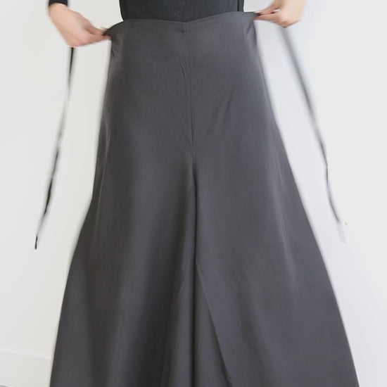 Blue Nude ~ Slow Fashion Brand - Casa Wrap Tie Pant in Ink Black