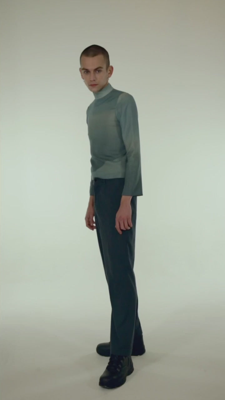 Blue Nude ~ Slow Fashion Brand - Borealis Wool Mock Neck Top