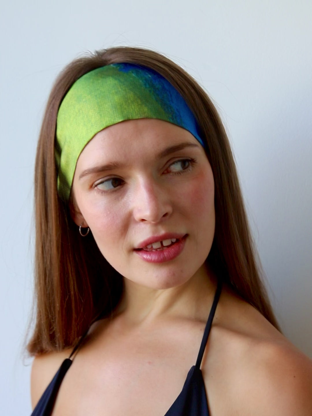 Blue Nude ~ Slow Fashion Brand - Solange Wide Headband in Ocean Silk