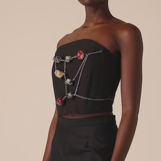 Blue Nude ~ Slow Fashion Brand - Zia Detachable Sculpture Bustier