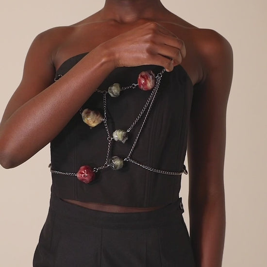 Blue Nude ~ Slow Fashion Brand - Zia Detachable Sculpture Bustier