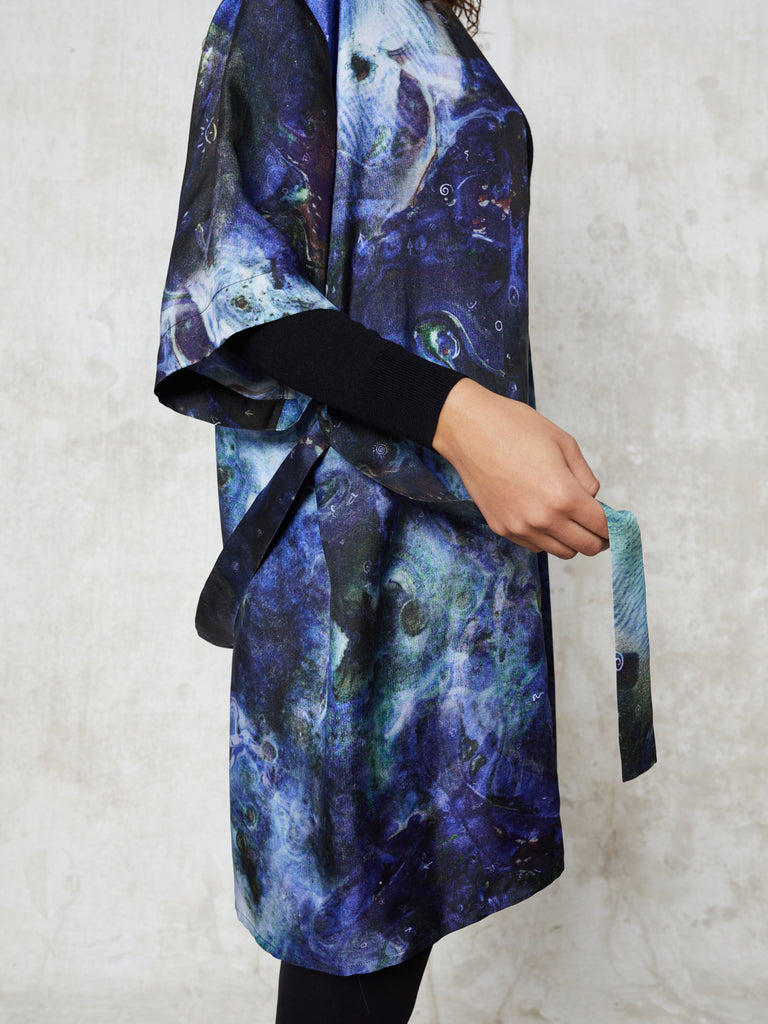 Blue Nude ~ Slow Fashion Brand - Channel Silk Kimono