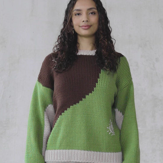 Blue Nude ~ Slow Fashion Brand - Equinox Intarsia Merino Wool Sweater